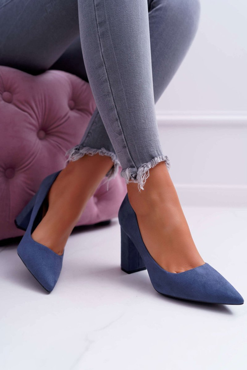Women's Stiletto pumps Suede Blue Clarina