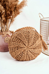 Damska Torebka Pleciona Boho Camel
