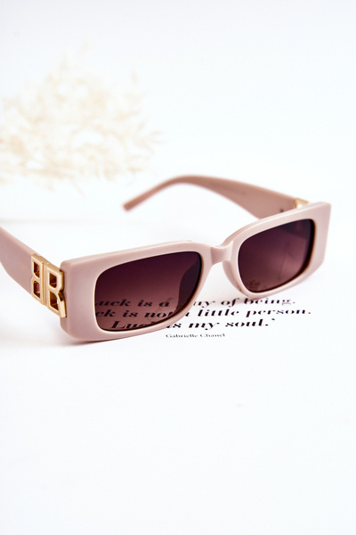 Fashionable Rectangular Sunglasses V120035 Light pink