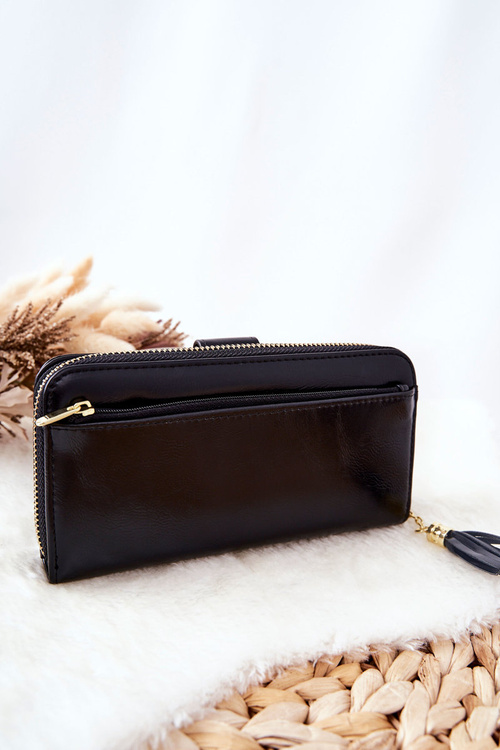 Large Women's Wallet With Extra Wallets Black