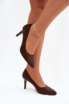 Eco Suede Heels Sergio Leone 1336 Chocolate