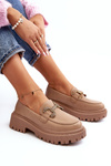 Women's Moccasins with Decoration Dark Beige Gargi