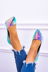 Lu Boo Pink Iridescent Mylenn Stilettos