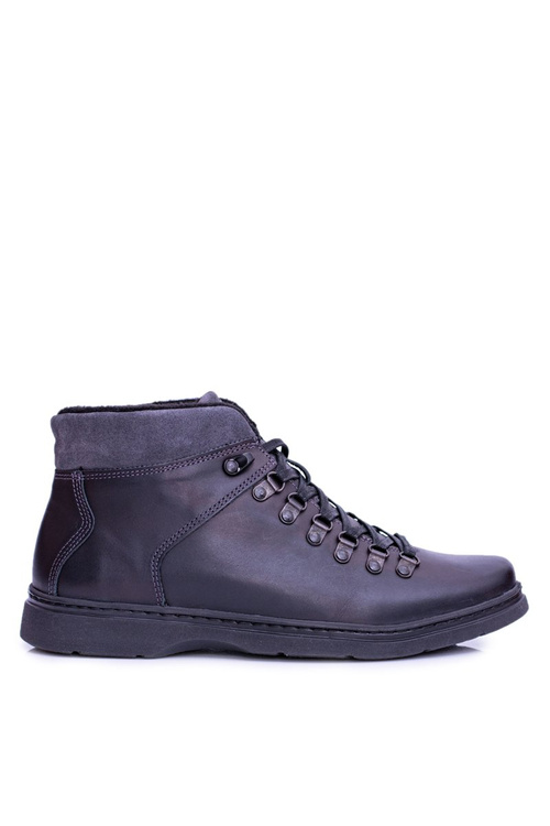 Neex Black Leather Men's Warmed Boots Timmo Sneakers