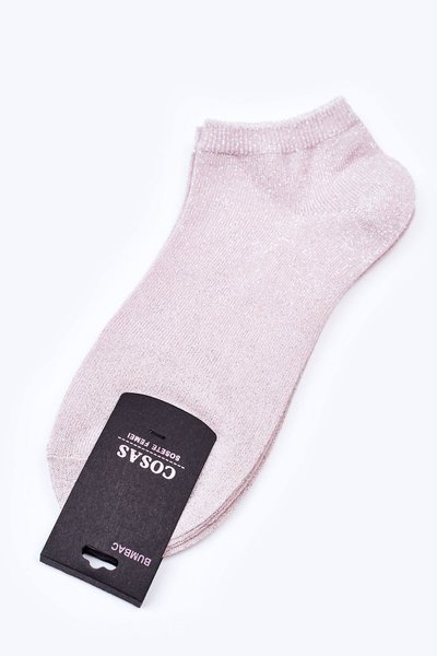 Dwupak Damskie Stopki Ze Srebrną Nitką COSAS Ecru