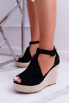 Women's Platform Anchor Sandals Black Begest