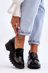 Lacquered Pumps Loafers On High Heels Black Jay 