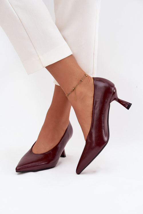 Patent Leather High Heel Shoes Bordeaux Gavrielle