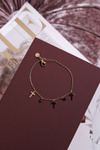 Women's Celebrity Bracelet Gold Three Crosses