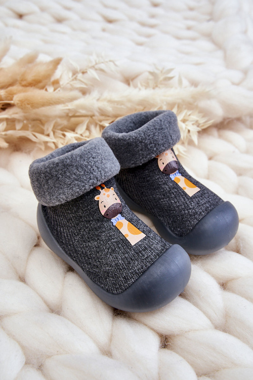Children's slippers Niechodki Befado 002P024 Grey