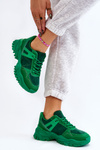Buty Sportowe Sneakersy Modne Zielone Frezio