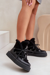 Snow Boots On Platform Black Tamidra