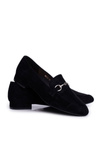 Women's Suede Moccasins Sergio Leone MK733 Black