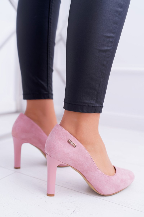 Women's Pink Stiletto Suede Sergio Leone Campbell pumps