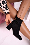 Classic Women’s Ankle Boots Suede Black Ring