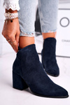 Women's Boots On Heel Navy So Good
