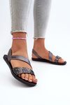 Sandały Damskie Czarno-Srebrne 82429 Ipanema Vibe Sandal Fem
