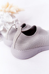 Dziecięce Sportowe Buty Slip-On Szare School Trip
