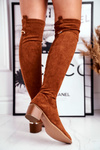 Women's high boots over the knee eco-suede camel Can't Stop