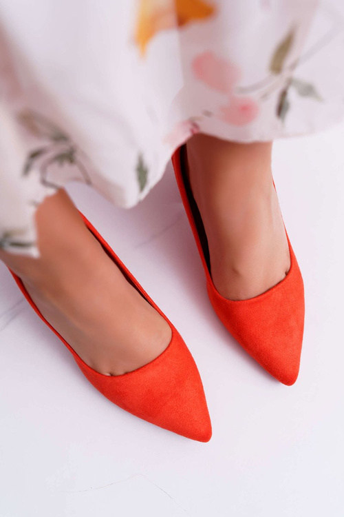 Women's Stiletto Sandals Suede Orange Neshka
