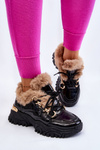Women's Insulated Sports Boots Lace-Up Black Kerberos