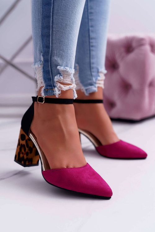 Women's Leopard Stiletto pumps Fuchsia Ferri
