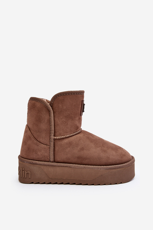 Śniegowce Na Platformie Wegańskie D.Franklin DFSH371004 Ciemnobeżowe