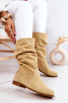 Women's Suede Boots Maciejka 05057-07 Yellow