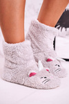 Women's Insulated Home Slippers Grey Nyan Cat