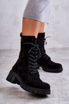Women's Warm Suede Boots Black Hermesa