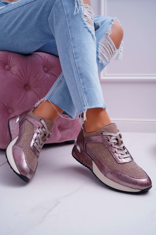 Damskie Sportowe Buty Beżowe Sergio Leone Ondar