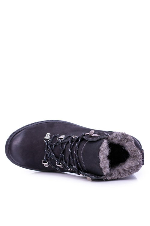 Black Leather Warmed Men's Abelo Boots