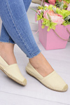 Damskie Beżowe Espadryle Slip On Lupita