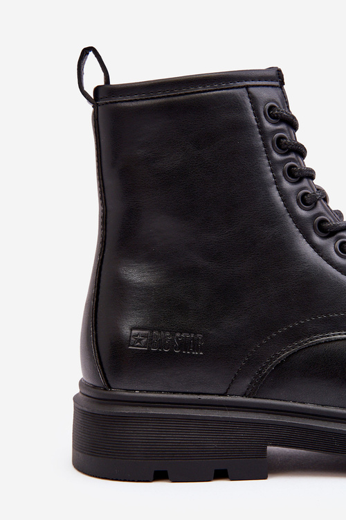 Fleece-Lined Zip-Up Boots Black Big Star MM174080