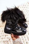 Warm Lace Up Snow Boots Black Colioris 