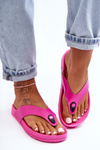 Women's Japanese Slippers On Platform Fuchsia Bellitta