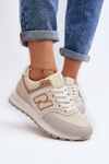 Sneakersy Buty Sportowe Damskie Beżowe Alettesa PC201