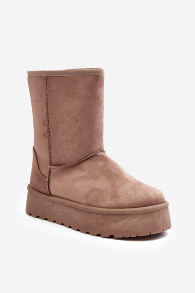 Women's Fur-Lined Insulated Snow Boots Dark Beige Abrams