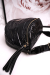 Women's Messenger Bag With Fringes LAURA BIAGGI Shiny Black