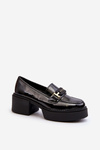 Women's Loafers on Chunky Heel Black Ridulvi