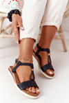 Flat Women's Sandals Black Willow