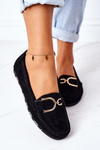 Women's Suede Loafers Black Downtown