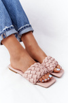Women's Braided Slippers Beige Cheryl