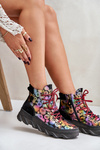 Leather Women's Warm Ankle Boots Maciejka 06146-39 Multicolor