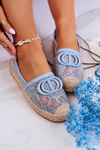 Espadryle Damskie Koronkowe Niebieskie Summer Dream