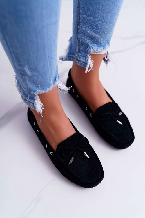 Mokassin Women's Comfortable Eco-suede Black Memfi