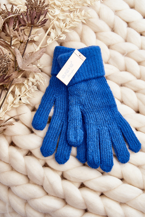 Smooth Women's Touchscreen Blue Gloves