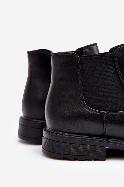 Men's Low-Cut Chelsea Boots Black Dymidi
