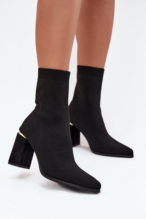 Fabric Slip-On Women's Ankle Boots Black Virelle