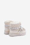 Children's Snow Boots Insulated With Thick Fur Light Beige Nastira